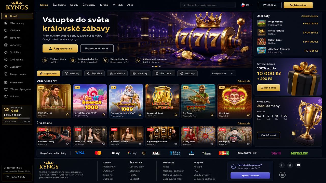 Kyngs online casino recenze